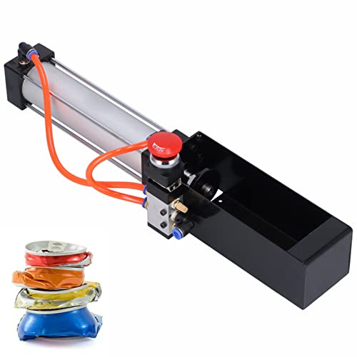 Aplastador Neumático de Latas de Aluminio, Trituradora de Latas para Latas de Cerveza, Latas de Refrescos, Latas de Metal, Trituradora de Botellas Accionada por Aire de 100 Psi para Reciclaje