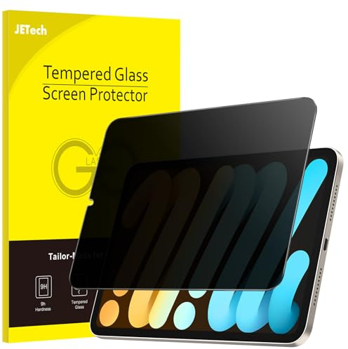 JETech Sichtschutz Schutzfolie für iPad mini A17 Pro/6. Gen, 1 Stück | Für 8,3 2024/2021 Modell, Anti-Spy Blickschutz Gehärtetes Glas Schutzfolie