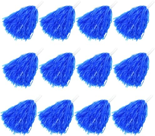 Faxco Cheerleading-Pompons aus Kunststoff für Spirit Squads, Fans, Cheering-Teams, 12 Stück