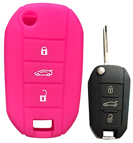 OYTHO Auto Schlüssel Cover,Für Opel Corsa DFA Grandland X Crossland Combo C Für Citroen C4 Cactus C5 Aircross Berlingo Silikon Autoschlüssel Hülle