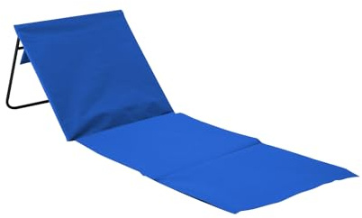 Orion91 - Faltbare Strandmatte mit Rückenlehne, Stahl und Oxford-Stoff, Garten, wasserdicht, Tragegriff, 153 x 51 x 42 cm (L x B x H), Grau, Blau, Grün oder Rot
