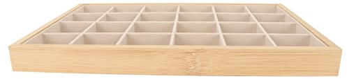Gonetre Inserto per cassetto gioielli 24 griglie vassoio gioielli vassoio gioielli vassoio per gioielli vassoio vetrina vassoio espositore per gioielli vassoi per esposizione gioielli multiuso 24