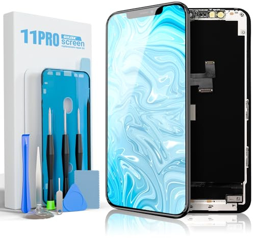 Pantalla para iPhone 11 Pro LCD FHD 5,8 Display Táctil Digitalizador | COF Full HD, táctil preciso, alto brillo, Face ID compatible, kit reparación, vidrio protector, cinta adhesiva incluida