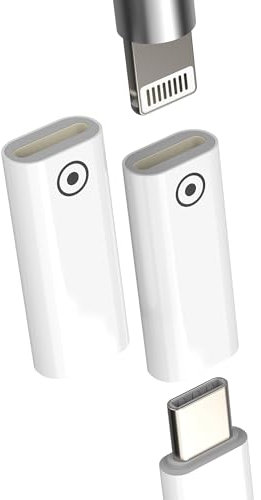 Pencil 1st Generazione Caricatore Connettore Per Apple(2 Pack) Adattatore Lightning Femmina A USB C Per IPhone MFI Certified Type C Cavo Per iPad Pro Da Penna Matita Ricarica Sostitutivo