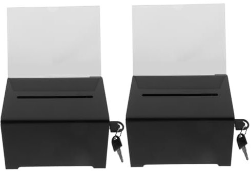 OSALADI 2stücke Spendenbox Mit Schloss Spenden Vorschlags Und Abstimmungsbox Für Büros Und Veranstaltungen Transparent Für Fundraising Und Meinungsäußerung
