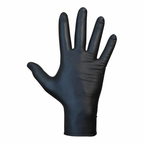 JUBA Guantes de nitrilo Agility Grip Negro Sin Polvo 50 Unidades - Marca EAN: 8423752239481 - Talla: 7