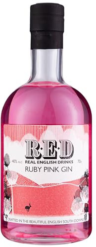 red.h Ruby’s Pink Gin 70cl (ABV 40%) | Handcrafted Flavoured Gin | Zesty Grapefruit and Bright Citrus with a Slow, Bitter and Sweet Finish