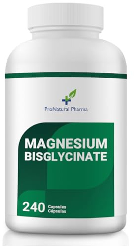 Bisglicinato de Magnesio|300mg de Magnesio puro Alta Biodisponibilidad/día| 240 cápsulas veganas | Cansancio y fatiga | funcionamiento muscular y psicológico normal