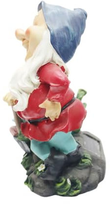 Toddmomy Solar Lamp Resin Dwarf Garden Decor Creative Resin Crafts for Home and Outdoor Use