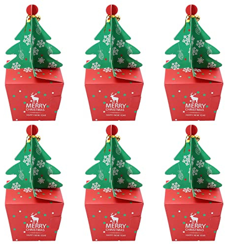 LALAFINA 10set Scatole per Caramelle Festive in Carta di Qualità Scatole Portaoggetti Decorative e Robuste Contenitori per Dolcetti Portatili e Riutilizzabili per Conservare Colore Casuale