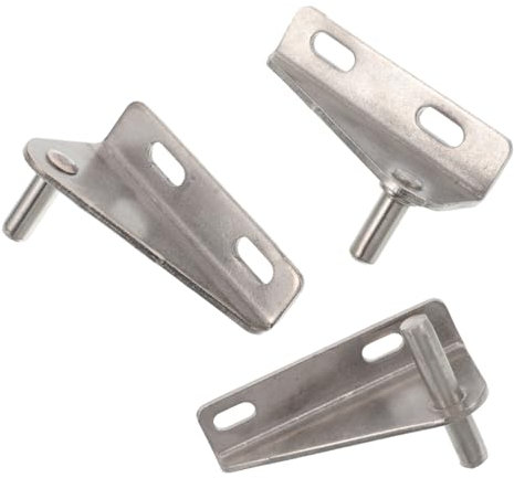SHOWERORO 3pcs Stainless Steel Freezer Door Hinges Set Commercial Chest Freezer Hinge Replacement Kit Plastic Parts for Double Door Refrigerators and Ice Storage Coolers, Left Side 28mm Shaft Distance