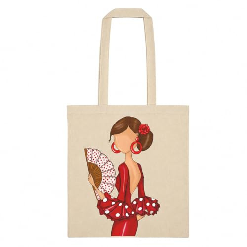 IllustrArte Bolsa Cádiz Flamenca Pepa 38 x 42 cm