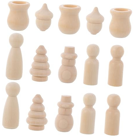 JOINPAYA 70 Stück Marionetten-Set für Figur Marionetten-Kit Puppenbausatz selber machen hölzern