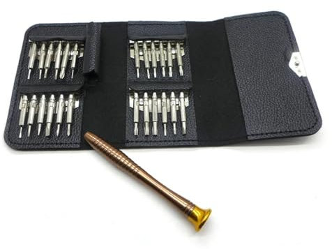 Kit de réparation de tournevis 25 en 1, tournevis Pentalobe 0,8 1,2 P5 Torx T5 for MacBook Pro, montres, lunettes, iPad