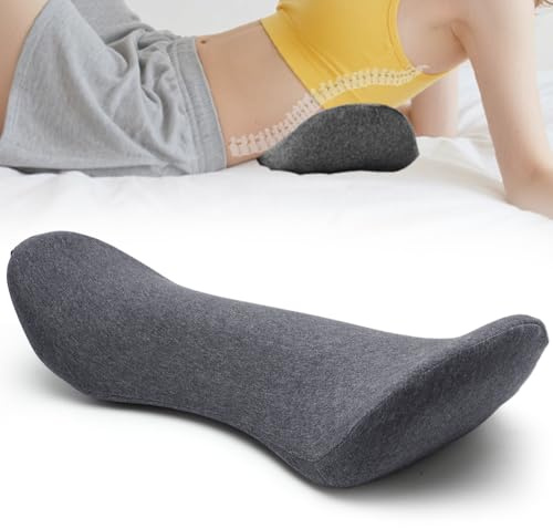 Zinueen Cojín lumbar ortopédico de espuma viscoelástica para dolor de espalda, ergonómico, transpirable, para cama, coche, silla de oficina y sofá