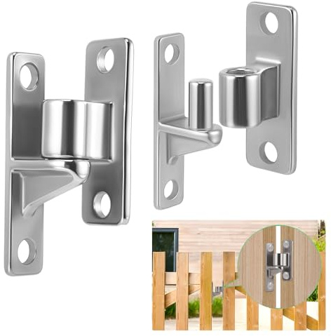 Charniere Porte Lourde 2 Paires Inox 304,Gond Portail,Capacité 270kg/Paire, Montage Mur/Poteau Bois pour Charniere Portails Agricoles, Granges et Clôtures Jardin