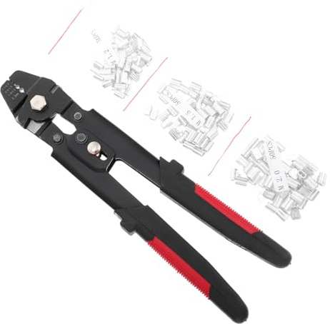 PENIKOKO Pinza Crimpatrice per in Acciaio Inossidabile Utensile Manuale Durevole per Crimpatura Funi e Pinze da Pesca Portatili Multifunzione Professionale Compatto