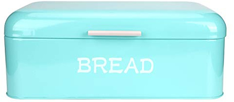 PODSJD Boîte à Pain en Fer, Bac de Rangement Vertical, 42x16,5x24 cm, Bleu - Grande Capacité, Antipoussière et Antiinsectes, Rangement Cuisine Polyvalent