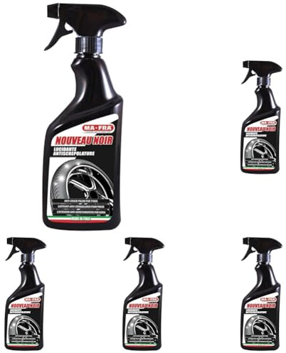 Ma-Fra Nouveau Noir, Nero Gomme Auto, Lucidante Protettivo, Rinnova Il Colore dei Pneumatici, Preserva Elasticità e Brillantezza, Protegge da Screpolature, Finitura Naturale e Duratura, Formato 500ml