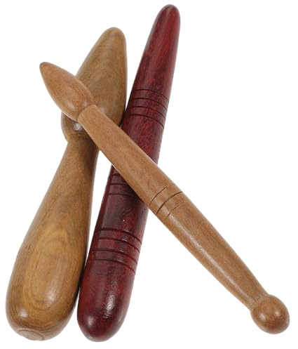 Massaggiatore per Piedi in Legno 3 Pezzi, per Punto Pressione | Legno, Impugnatura Facile, per Tutto Corpo e Collo, Adatto a Casa Mentre Ascolti Musica o Guardi Tv