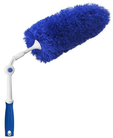 Unger Click & Dust Mikrofaser-Staubwedel mit schwenkbarem Griff, Blau