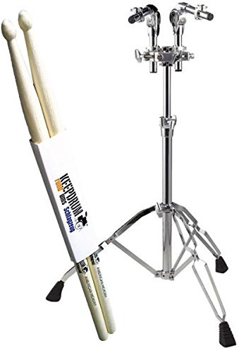 Pearl T-930 Doppel-Tomständer Double Tomstand + keepdrum Drumsticks 1 Paar