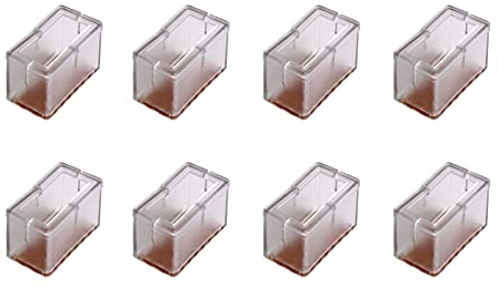 Andux GJZJD-01 - Set di 8 protezioni rettangolari in silicone per sedie e gambe (#9)