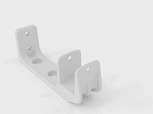 VANA SPP059, 40mm, Aluminium, weiß, 1-Stück, Decken- und Wandhalterung mit Befestigung, Markisen Kombihalterung