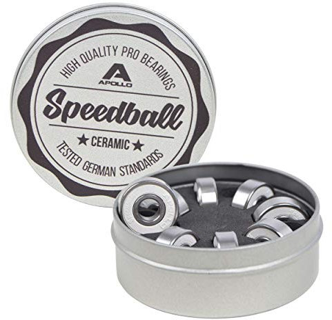 Apollo Kugellager Set Speedball Ceramic, Bearing 2,1x0,7cm für Longboard Skateboard Scooter