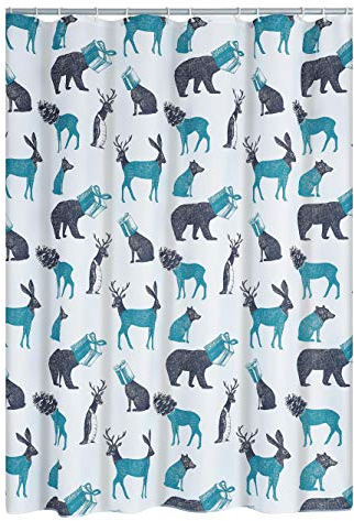 RIDDER Duschvorhang Textil Topsy-Turvy World Multicolor 180x200 cm