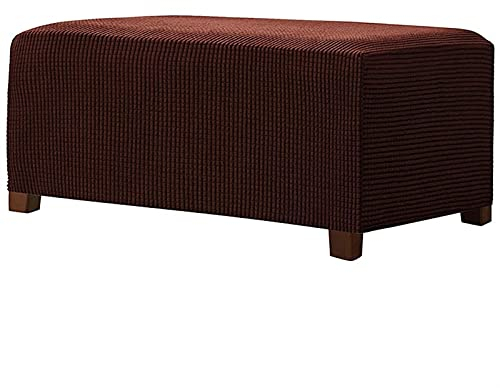 Rechteck Ottomane Schonbezug, Stretch Husse Für Fußstütze Waschbar Fußhockerbezug, Husse für Sofa Fußbank,Wohnzimmermöbel Dekoration Ottoman Bezug Protector (Color : H, Size : 105-145cm)