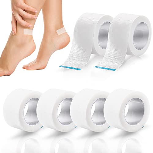 Sibba Nastro Adesivo Medico Bende Prodotti Cura Ferite Della Bocca Strisce Micropori Carta Pelle Sensibile Pronto Soccorso Corpo Benda Toracica Rotolo Strappo Blister Cicatrice (6 Pezzi Trasparenti)