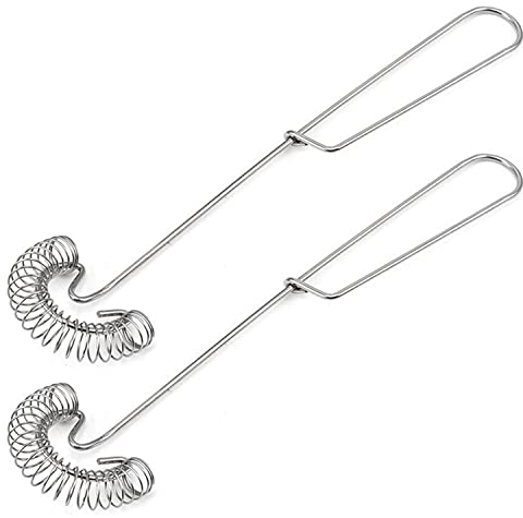 Delsen 2 fruste a spirale in acciaio inox di alta qualità, mini scopa a spirale per frullatore e utensili da cucina, lavabile in lavastoviglie