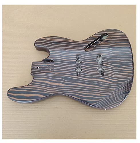 TSTS Fertiger Zebra-Holz-Bass-Gitarren-Körperglanz Unfertiger DIY Gitarrenkörper