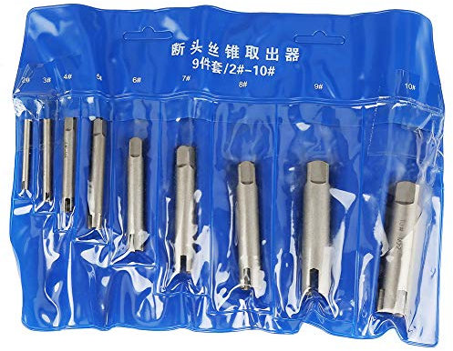 YyDDs Lot de 9 extracteurs de vis, extracteur de tarauds à tête cassée en acier