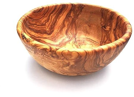 medina mood Bol diamètre au choix : 19/21/23/25/27/29/31/33 cm, saladier, bol à fruits, bol en bois, fabriqué à la main en bois d'olivier (Ø 27 cm)