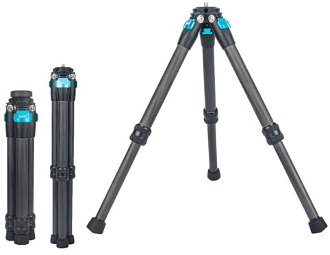 Äkta kolfiber ministativ, skrivbordsbordsstativ kompakt stativ för Smooth 4, Osmo Mobile, Vimble 2, Gimbal handtagsstabilisator och alla kameror (blå)