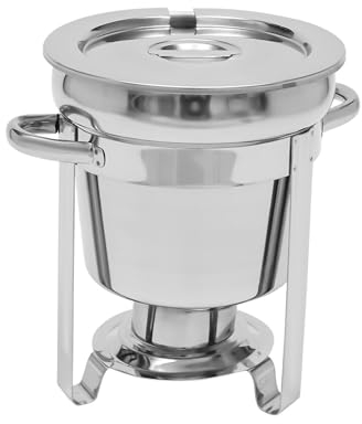 WDRENTOOL 7Liter Rund Chafing Dish Edelstahl Speisenwärmer Wärmebehälter Buffet Party