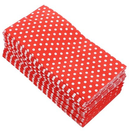 JEWEDECO 50stücke Papiertüte Für Süßigkeiten Mit Punktmuster Robuste Party-geschenktüte Flache Öffnung Für Pralinen Und Kleine Geschenke Aufbewahrungsbeutel Für Verpackungsbedarf