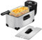 HOMELUX Friteuse 3Liter Kapazität Friteuse Mit fett, Abnehmbarer Edelstahl Fritöse, Isolierter Griff Fritteuse Mit öl, Rutschfest, 2000 Watt, 1 Korb