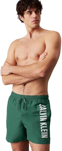 Calvin Klein Bañador Hombre Medium Drawstring con Cintura Ajustable, Verde (Wild Green), M