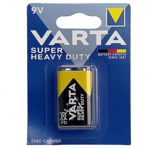 Varta Batterie Transistor 9 V PP3 6LR61 Superlife Power Zinc | 5 paquets de 1 pièce | puissants et durables pour appareils énergétiques | pour télécommandes, détecteurs de fumée et appareils