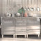 Xichuzi Armarios de Cocina Comercial 3 Unidades, Muebles Cocina, Alacena Cocina, Mesa De Trabajo, Mueble Bajo, Acero Inoxidable