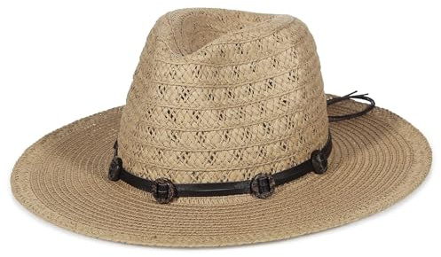 GEMVIE Panama Hut Herren Damen Breite Krempe Strohhut Fedora Hut mit Ripsband Bogarthut Sommer Sonnenhut