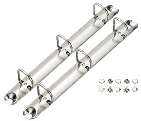 PATIKIL A5 3-Loch-Ringbuchmechanismen, 2er-Set 0,79 20mm Silberton | D-Ring-Ersatzbinder Planer-Loseblatt-Bindungsrücken für Organisatoren DIY-Füllpapier-Aufbewahrungsordner-Zubehör