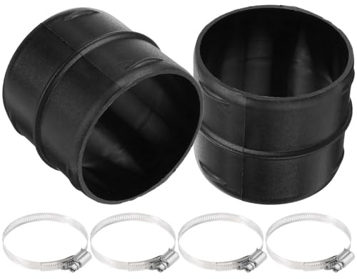 2Verbinder Rundkanal Rohr 75mm mit 4Edelstahl Klemmen Heizungsrohranschluss | Lüftungsrohr-Adapter für Eber-spacher/Webasto Verbindungsstück Lüftungsrohr Rundkanal Rohr Ducting Joiner Connector Pipe