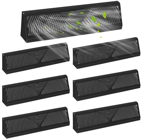 Baseboard Register Diffuser Vent Covers: 6 Pcs 18 Inch Baseboard Diffuser (Duct Opening Size) - Smooth Air Adjust Lever & Easy Install for Home Floor Wall Register Vent Cover - White