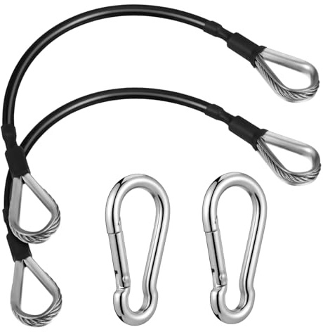 iplusmile Set 2 Cavi Estensione per Macchine Fitness in Acciaio Inossidabile 304 con 2 Attacchi per Funicolare, Accessori Sostitutivi per Palestra e Allenamento Multifunzionale