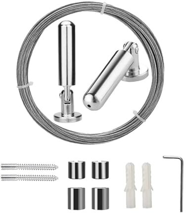 Haoruifu 5m Filo per Stendere, Acciaio Inossidabile Corda da bucato per tende, filo fotografico, stendibiancheria, filo di tensione, filo di tensione, tende da doccia.