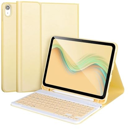 Funda con Teclado para iPad 9,7 Pulgadas 6th (2018) y 5th generación (2017), Funda Delgada con Teclado Bluetooth Desmontable y Soporte para lápiz para iPad Air 2/1 y Pro 9,7